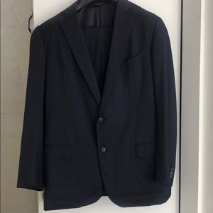 Ermenegildo Zegna Navy Pinstripe Suit (48L)